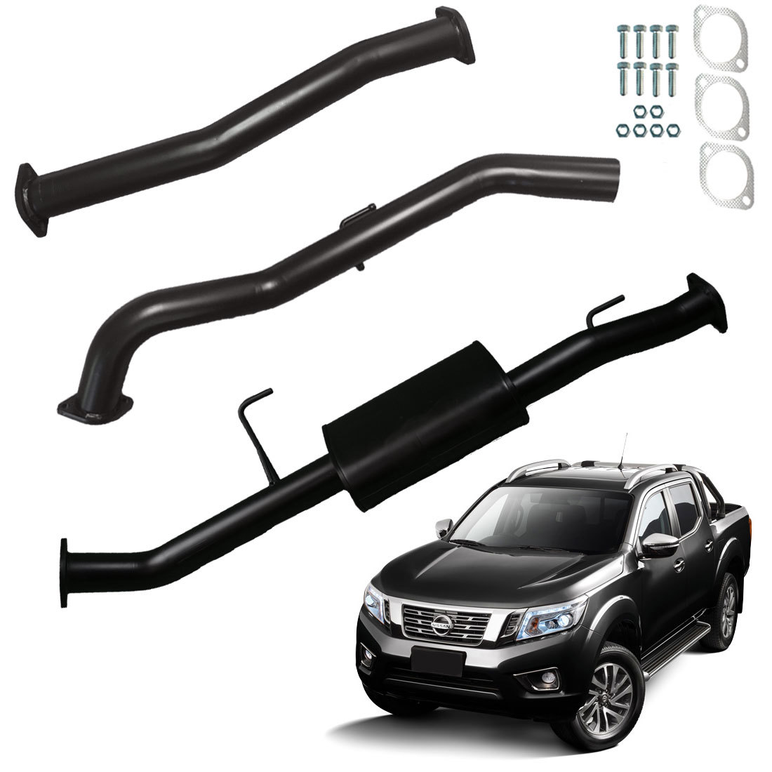 Nissan NP300 DPF back 2015 to current 3″ exhaust with muffler