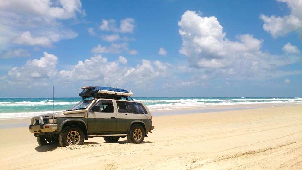 4x4 Vehicle By The Beach