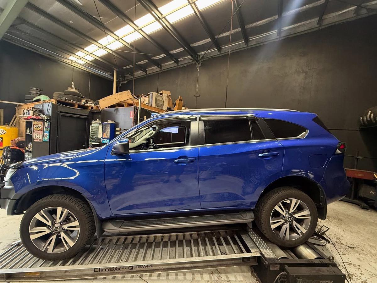 Blue Car For Repair