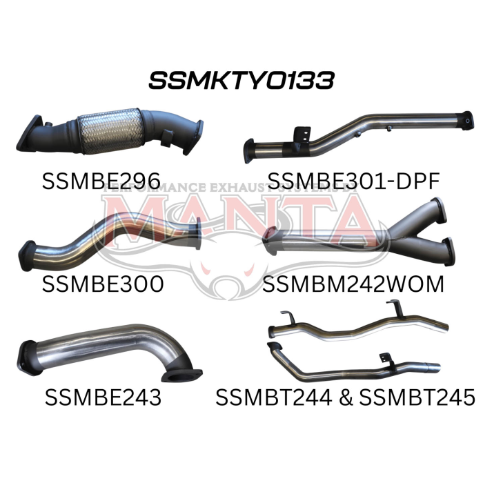 Toyota Landcruiser VDJ79 V8 Ute Dual 3in Exit, NO Cat, NO Muffler, DPF Solution