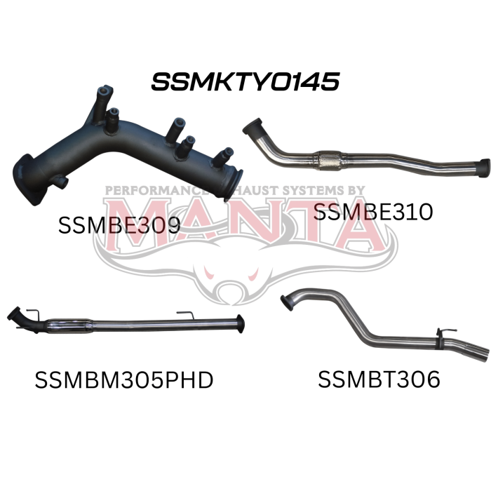 Toyota Hilux GUN126R 2.8L Turbo Back 3in Hotdog NO Cat