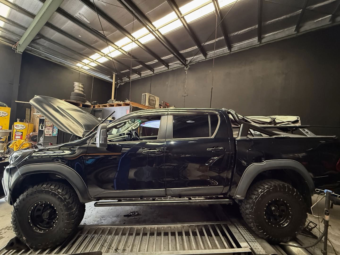 Black 4x4 For Inspection By A Mechanic In Caloundra