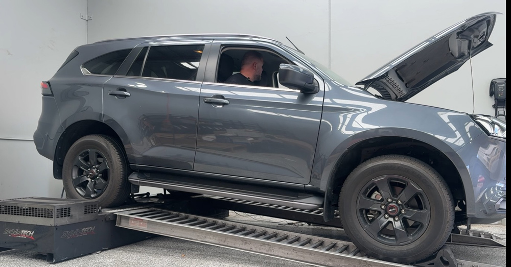 4x4 Vehicle with Open Hood for Repair